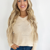 Reverse Seam V-Neck Pullover