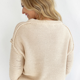 Reverse Seam V-Neck Pullover