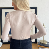 Long Sleeve Ribbed Knit Bodysuit