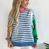 Colorblock Striped Sweater