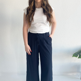 Pinstripe Pleated Tailored Pant