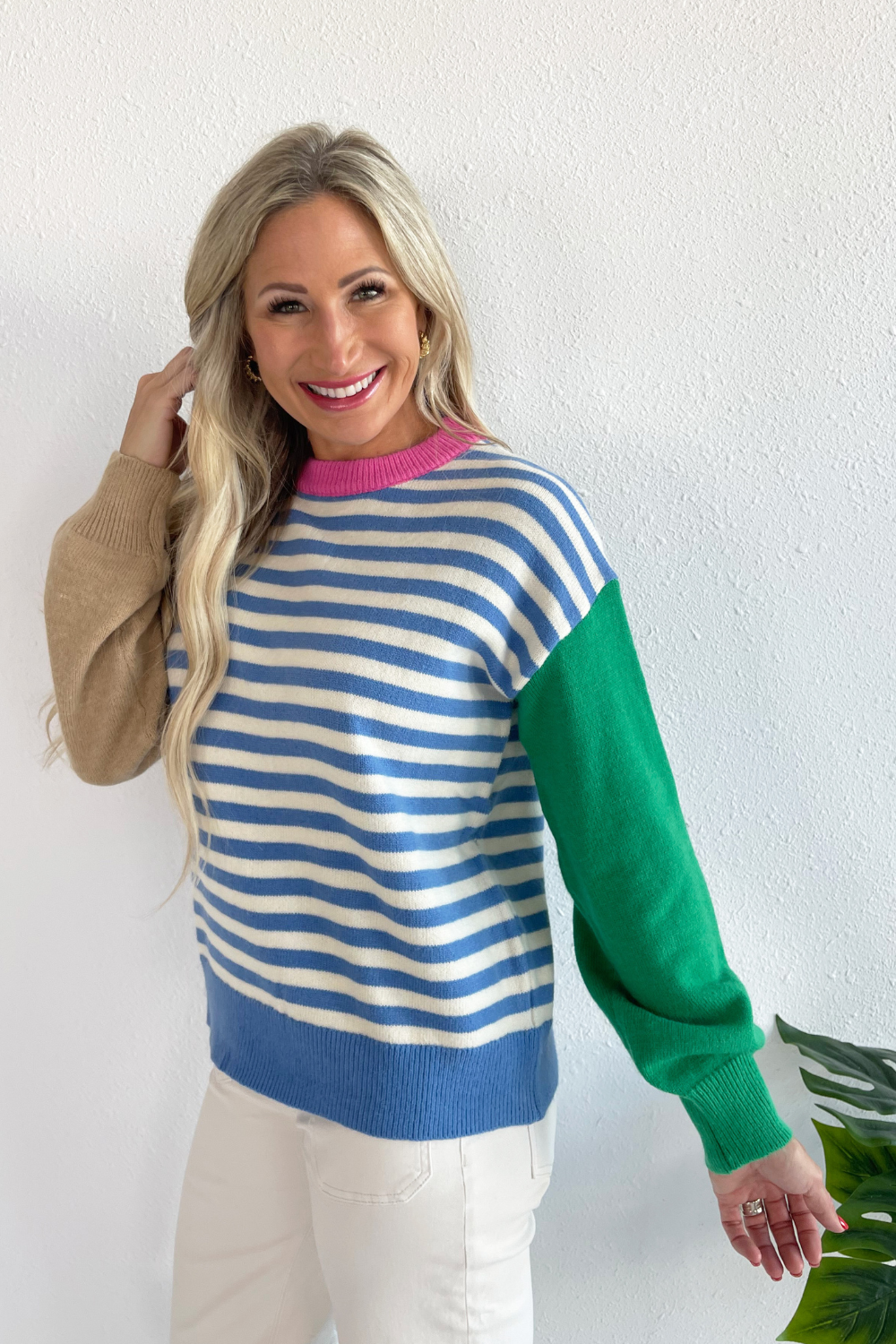 Colorblock Striped Sweater