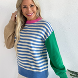 Colorblock Striped Sweater