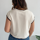 Two Tone Short Sleeve Top