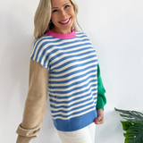 Colorblock Striped Sweater