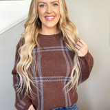 Plaid Jacquard Sweater