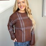 Plaid Jacquard Sweater