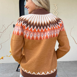 Fairisle Mock Neck Sweater