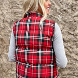 Plaid Check Print Vest