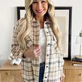 Button Down Plaid Shacket