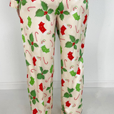 Mistletoe Printed Satin Pajama Set