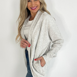 Soft Brushed Jersey Cocoon Cardigan