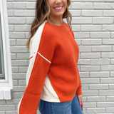 Front and Back Color Block Sweater