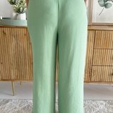 Elastic Waist Wide Leg Pant