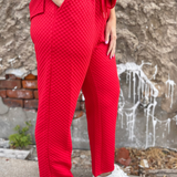 Embossing Textured Loungewear Pants