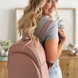 Simone Round Backpack with Front Pocket