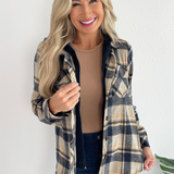 Button Down Shirt with Attached Zip Hoodie