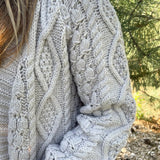 Chunky Cable Knit Midi Cardigan