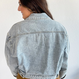 Cargo Pocket Denim Cropped Jacket