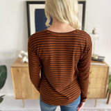 Long Sleeve Drop Shoulder Scoop Neck Top