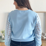 Organza Squares Long Sleeve Top