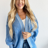 Ombre Ribbed Two Tone Cardigan