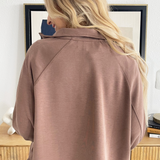 Soft Texture Zip Sweatshirt