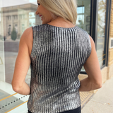 Metallic Sleeveless Sweater