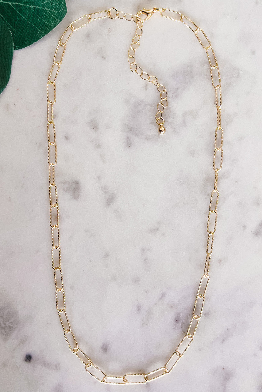 Dainty Paperclip Chain Necklace