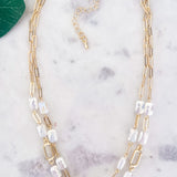 Two-Layer Glass Bead Necklace