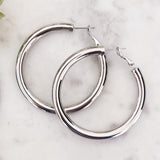 Gold-Dipped Brass Hoop Earrings