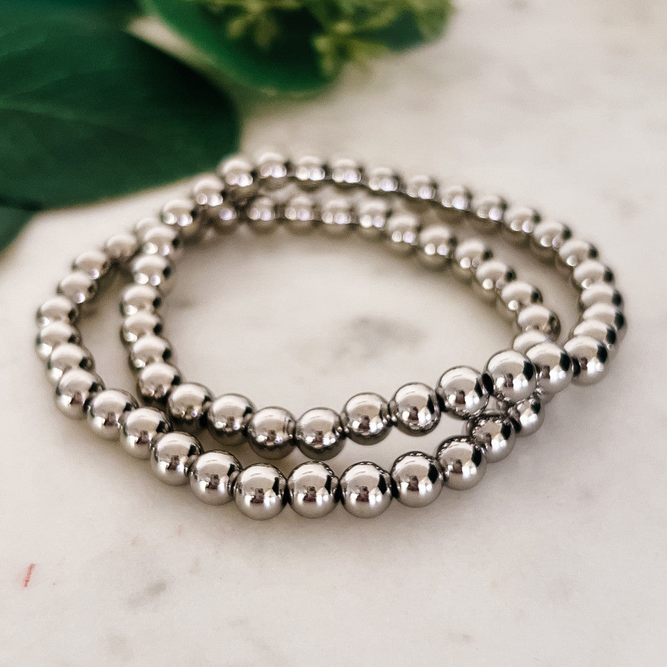 Stainless Steel Beaded Bracelet