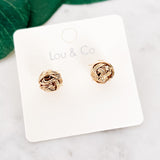 Brass Round Earrings