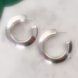 Knife Edge Hoop Earings