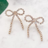 CZ Chain Bow Earrings