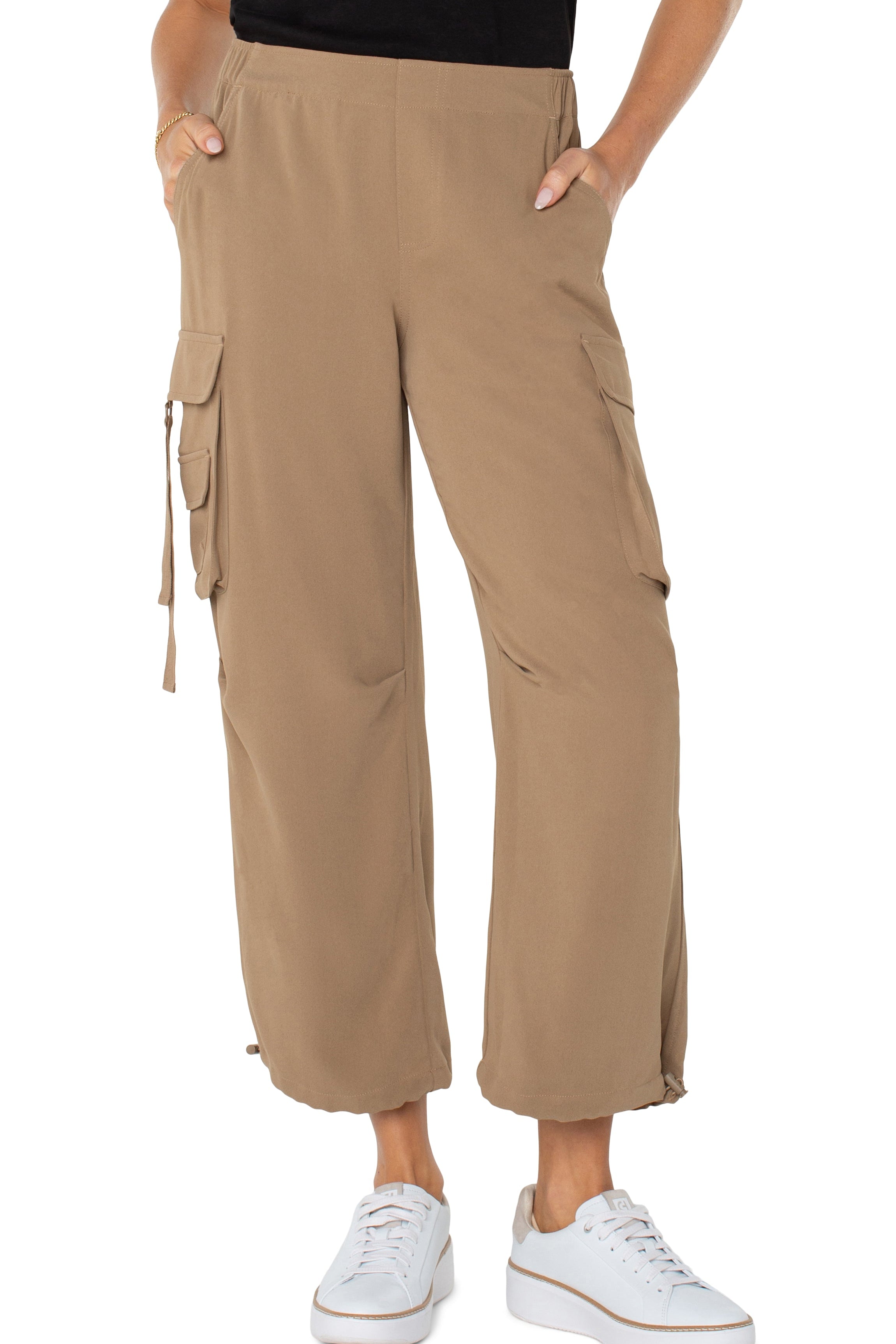 Cinch Hem Pullon Parachute Cargo Pants