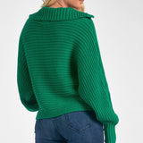 Varsity Collar Dolman Sweater