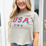 USA Patches Short Sleeve Top