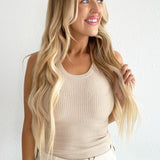 Round Neck Sleeveless Sweater Bodysuit