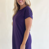 Round Neck Solid Everyday Dress