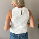 Halter Neck Puff Hem Top