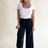 Side Slit Wide Leg Pants