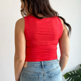 Boat Neck Sleeveless Bodysuit