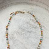 Multi-Colored Beaded Short Necklace