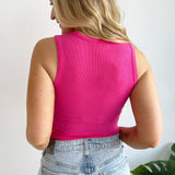 Round Neck Sleeveless Bodysuit