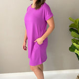 Round Neck Solid Everyday Dress