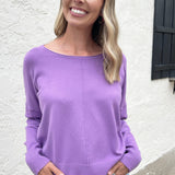 Center Seam Boat Neck Sweater