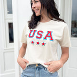 USA Patches Short Sleeve Top