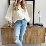 Puff Sleeve Button Down Shirt