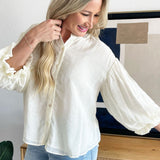 Puff Sleeve Button Down Shirt